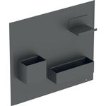 Tablero magnético Geberit con cajas de almacenamiento: Tablero magnético: lava/revestido en polvo mate, Imanes de sujeción: lava/revestido de polvo